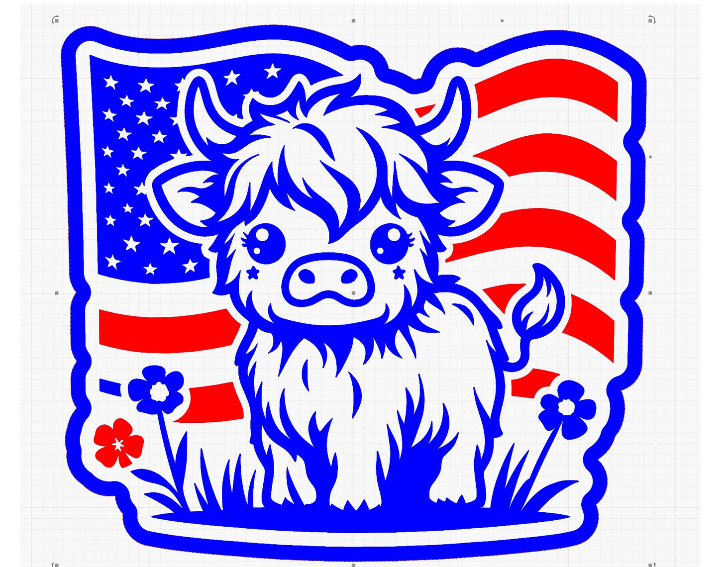 American Highland Cow Flag