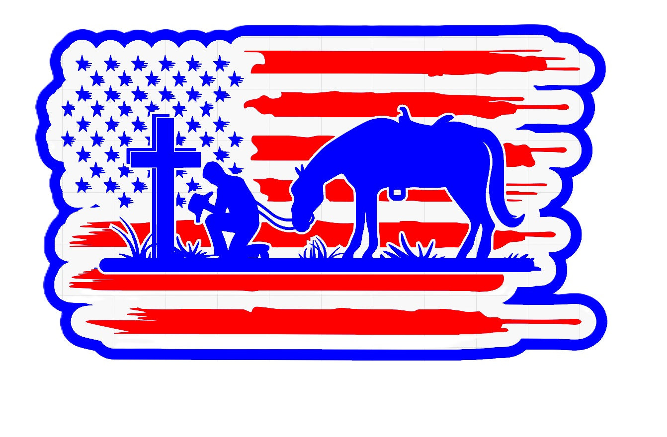 Cowboy Cross Flag