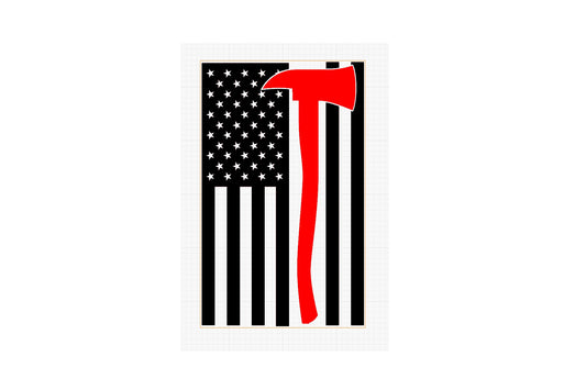 Firefighter Axe Flag