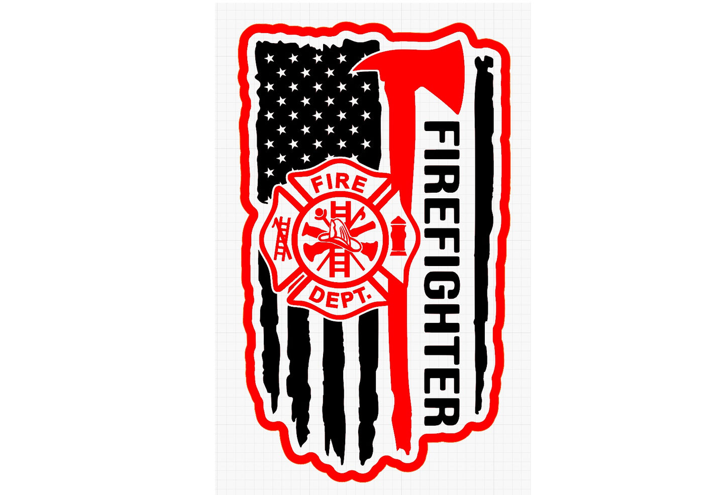 Firefighter Axe, Maltese Flag