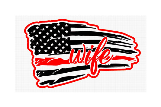 Firefighter Wife Flag