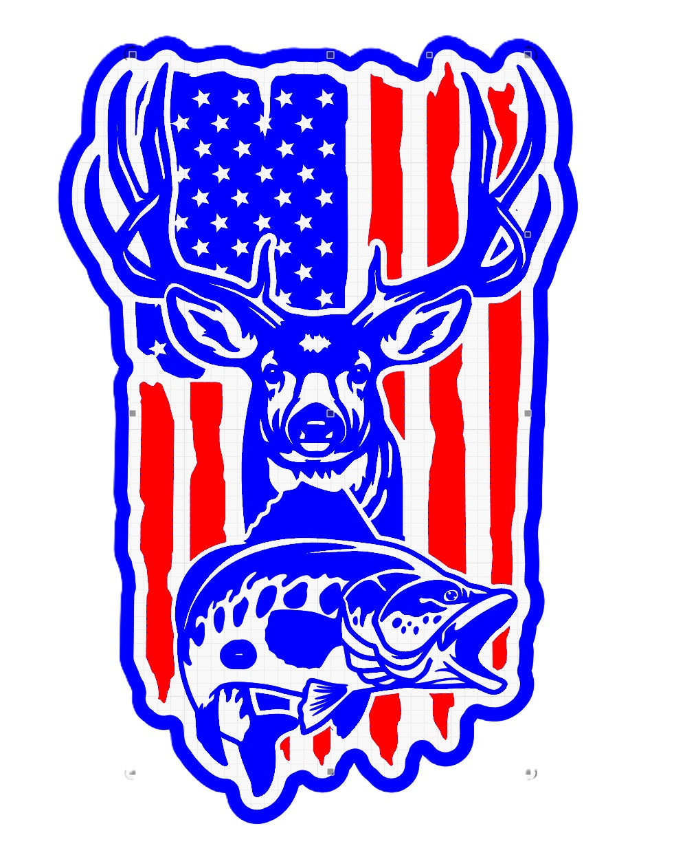 Hunt Fish Flag