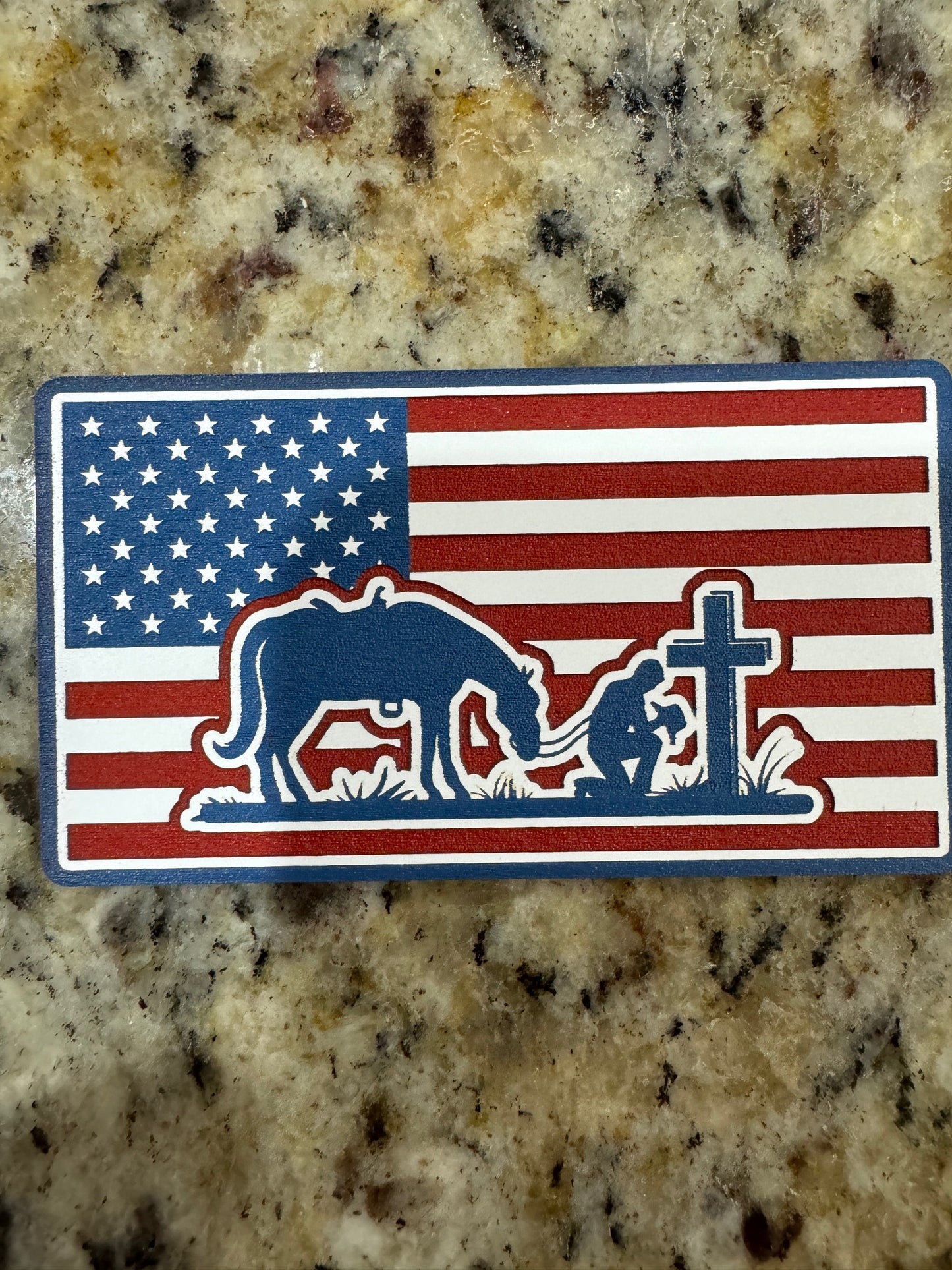 Cowboy Kneeling Flag