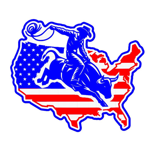US Rodeo Flag