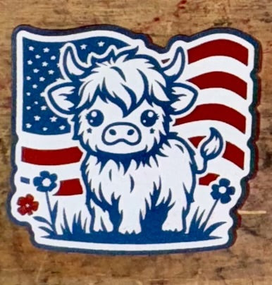 American Highland Cow Flag