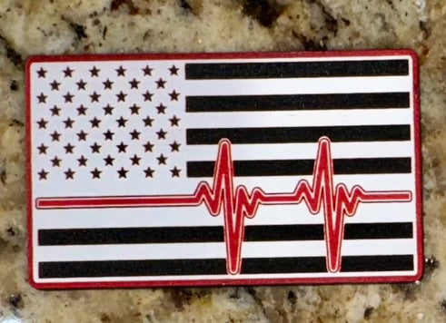 Thin Red Heartbeat Stripe