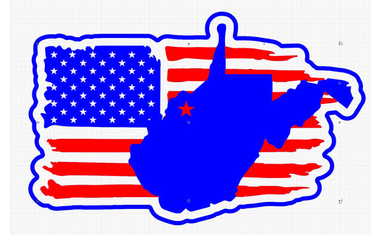 Distressed West Virginia Flag