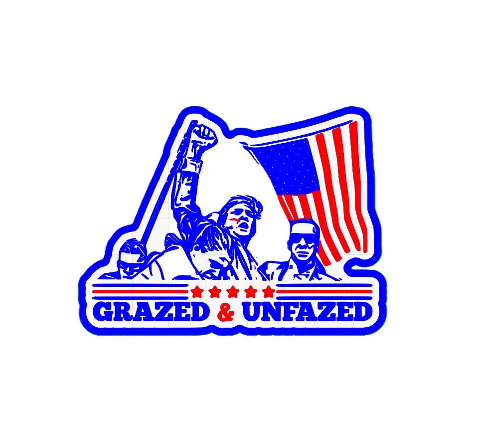 Grazed and Unfazed striped flag